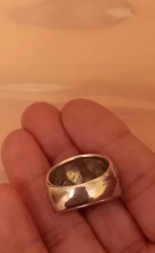 Anillo Plata Piel Serpiente Blanco