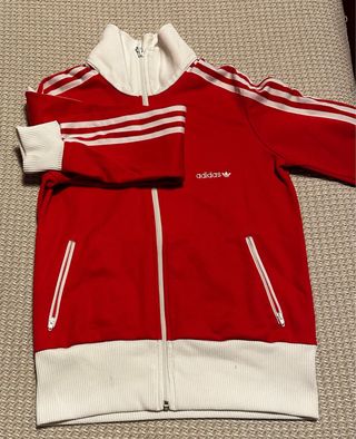 Chaqueta Adidas Roja y Blanca