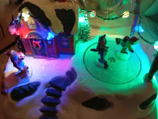 Escenario Navideño con Luces