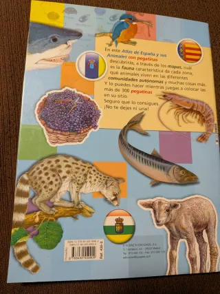 Atlas de España y sus animales con 300 pegatinas
