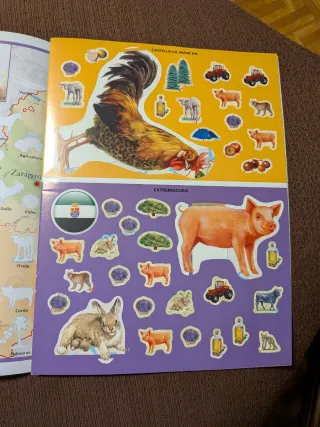 Atlas de España y sus animales con 300 pegatinas