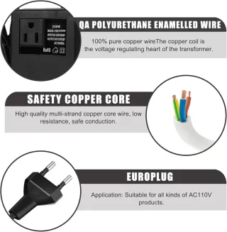 Convertidor Corriente 220V a 110V 200W