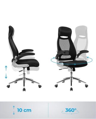 Sedia da ufficio ergonomica nera