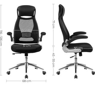 Sedia da ufficio ergonomica nera