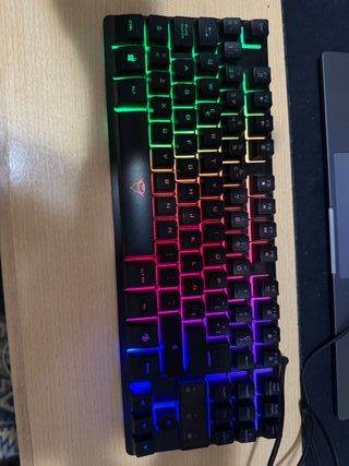 Teclado Gaming GXT Negro y Rojo
