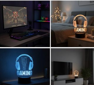 Lampada da camera con cuffie Gaming