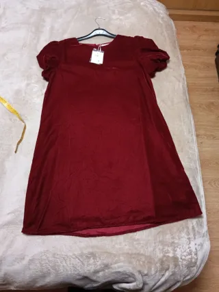 Vestido Terciopelo Rojo Talla Única Nuevo