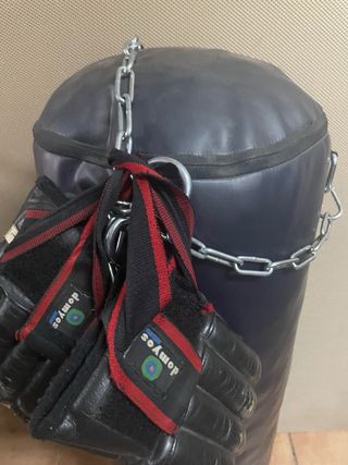 Saco de boxeo, guantes y soporte pared. 20kg