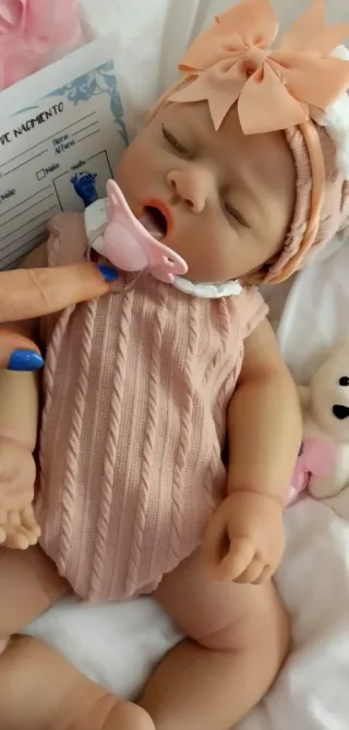 Bebé Reborn Silicona Completa 44cm