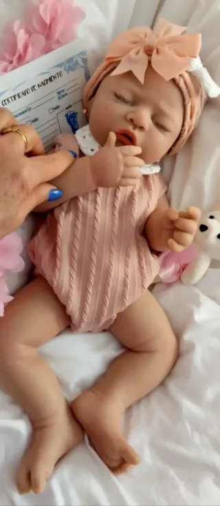 Bebé Reborn Silicona Completa 44cm