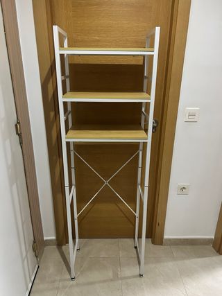 Estantería de baño madera y metal