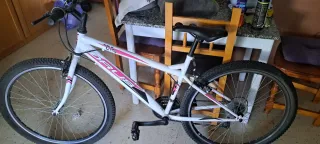 Bicicleta Blanca y Rosa
