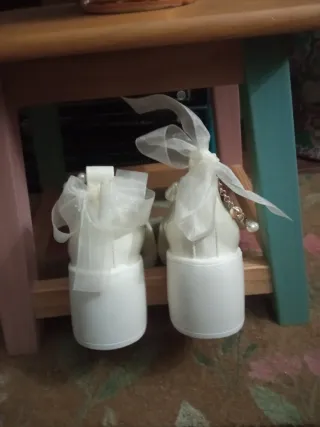 Zapatos de tacón blancos fantasia