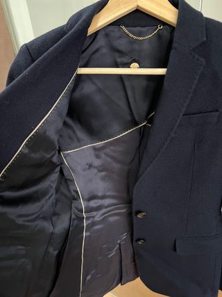 Americana Lana Azul Marino