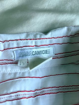 Camicetta vintage a righe rosse senza maniche 50s
