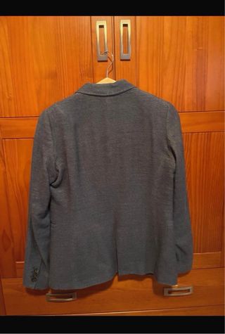 Americana Massimo Dutti azul/gris