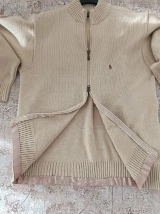 Jersey Polo Ralph Lauren Beige Cremallera