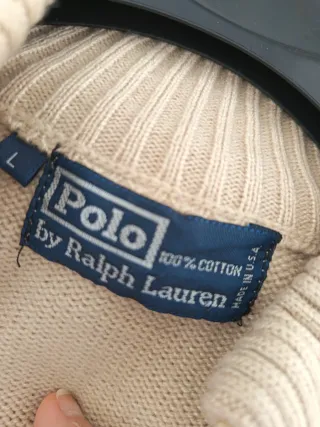 Jersey Polo Ralph Lauren Beige Cremallera