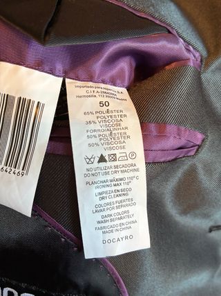 Traje gris marengo talla L