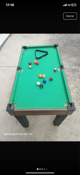 Mesa futbolín y billar