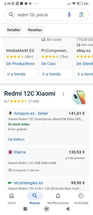 Xiaomi Redmi 12C 128GB Azul Marino