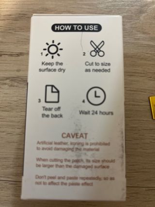 cinta piel negra para reparar sofás, sillas...