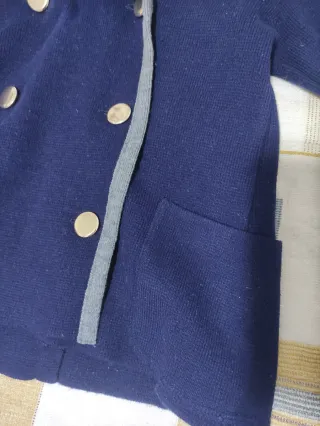 Chaqueta azul vintage botones dorados