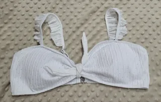 Costume da bagno bianco XXL con volant