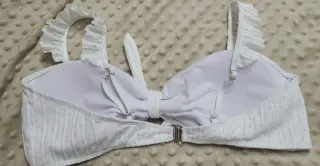 Costume da bagno bianco XXL con volant