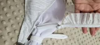 Costume da bagno bianco XXL con volant