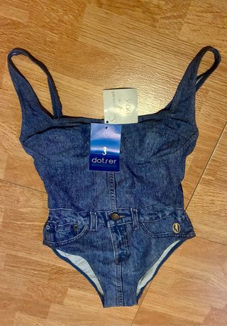 Costume da bagno Dotser con stampa jeans taglia unica