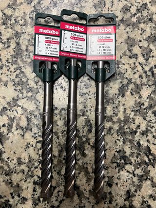 3 Brocas Metabo SDS-plus 12mm