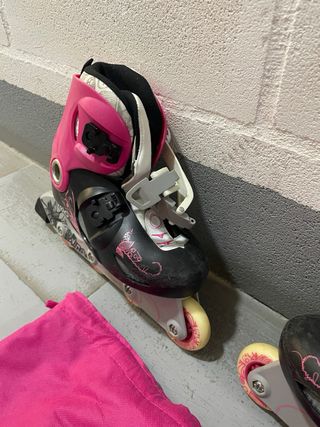 Patines en línea Oxelo rosas y negros