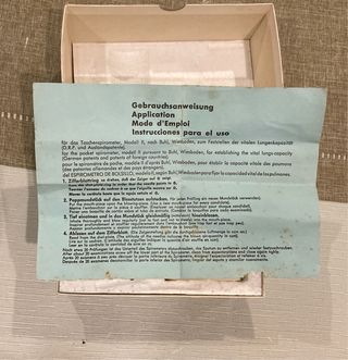 Espirómetro Antiguo Modelo II D.R.P.