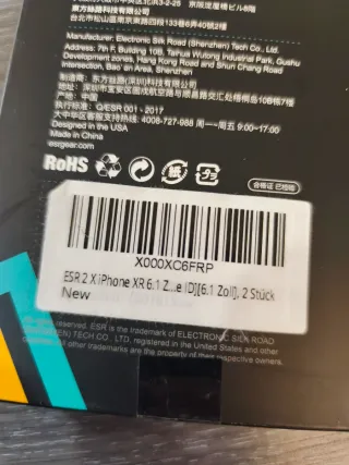 Protettore Schermo Vetro Temperato ESR 2 Pack iPhone XR