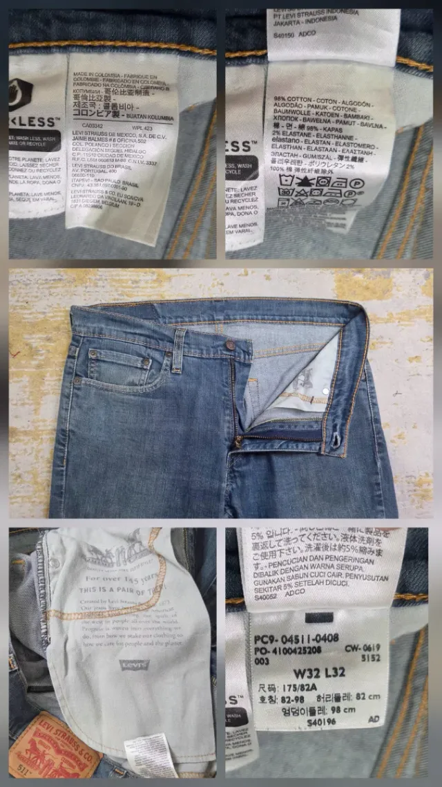 Levi'S Lote 511 Talla W32 L32