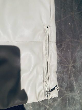 Chaleco largo acolchado beige talla única