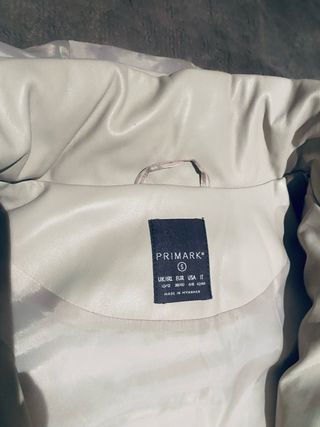 Chaleco largo acolchado beige talla única