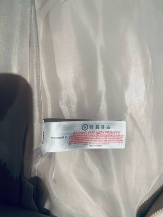 Chaleco largo acolchado beige talla única