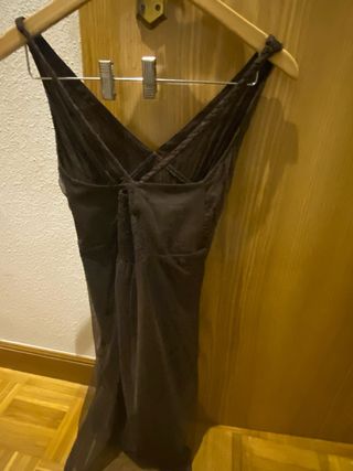 Vestido marrón ceremonia talla S