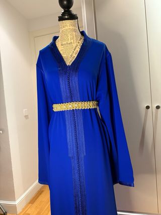 Caftán Marroquí Azul Talla Única