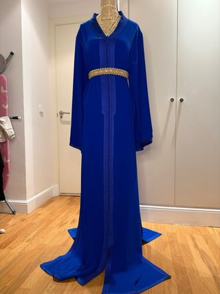 Caftán Marroquí Azul Talla Única