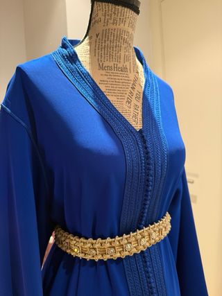 Caftán Marroquí Azul Talla Única