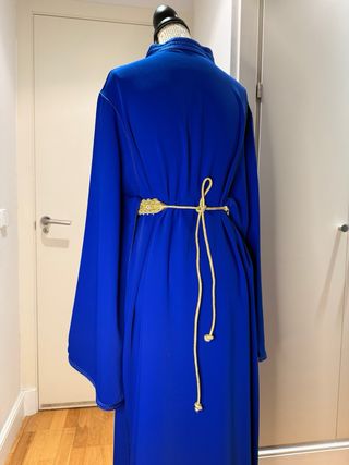 Caftán Marroquí Azul Talla Única