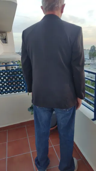 Americana caballero gris oscuro con rayas talla 50