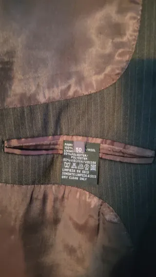 Americana caballero gris oscuro con rayas talla 50