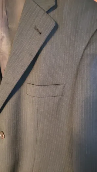 Americana caballero gris oscuro con rayas talla 50