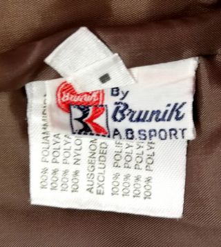 Piumino vintage Brunik con maniche rimovibili