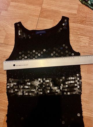 Top Adolfo Dominguez Negro Lentejuelas