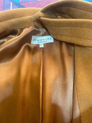 Abrigo paño SYNONYME naranja mujer